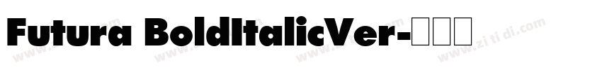 Futura BoldItalicVer字体转换